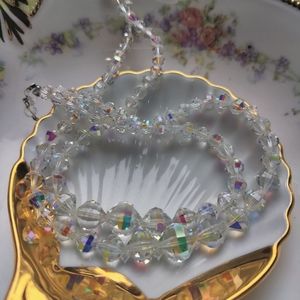 Vintage 2 Strand Arura Crystal necklace.